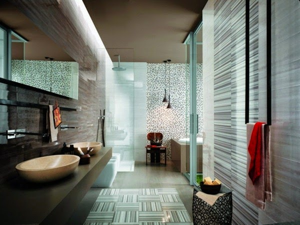 Modern bathroom tiles oasis in neutral colors