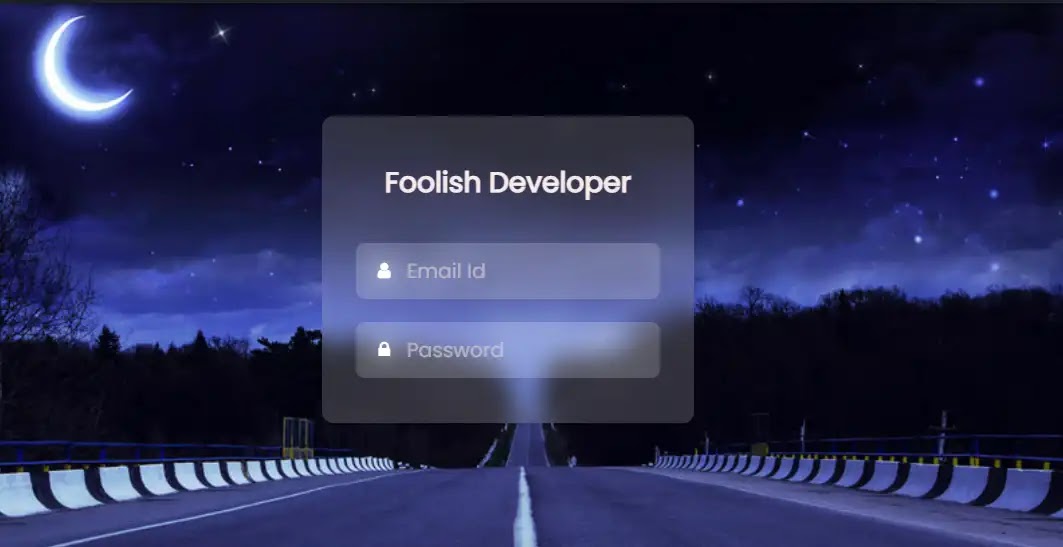 Create a place to input email id and password