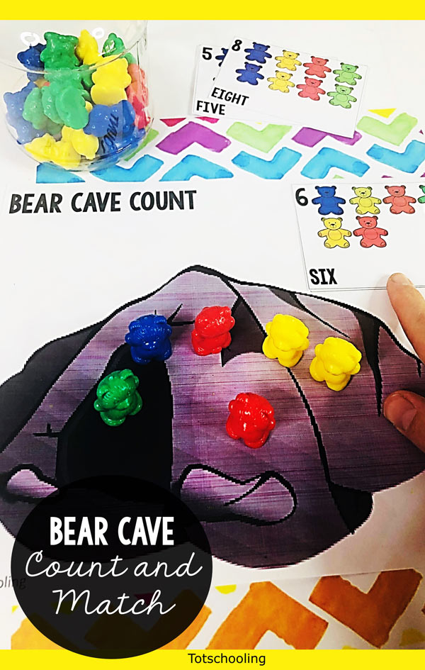 Hibernating Bears Counting Activity Totschooling Toddler, Preschool