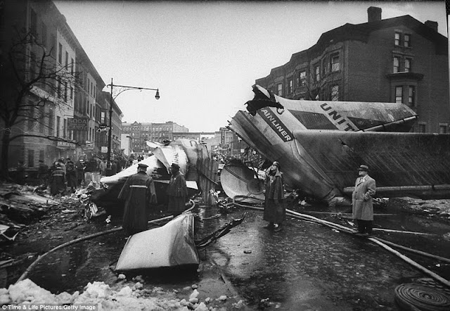 Shocking images of the 1960 Brooklyn airline collision