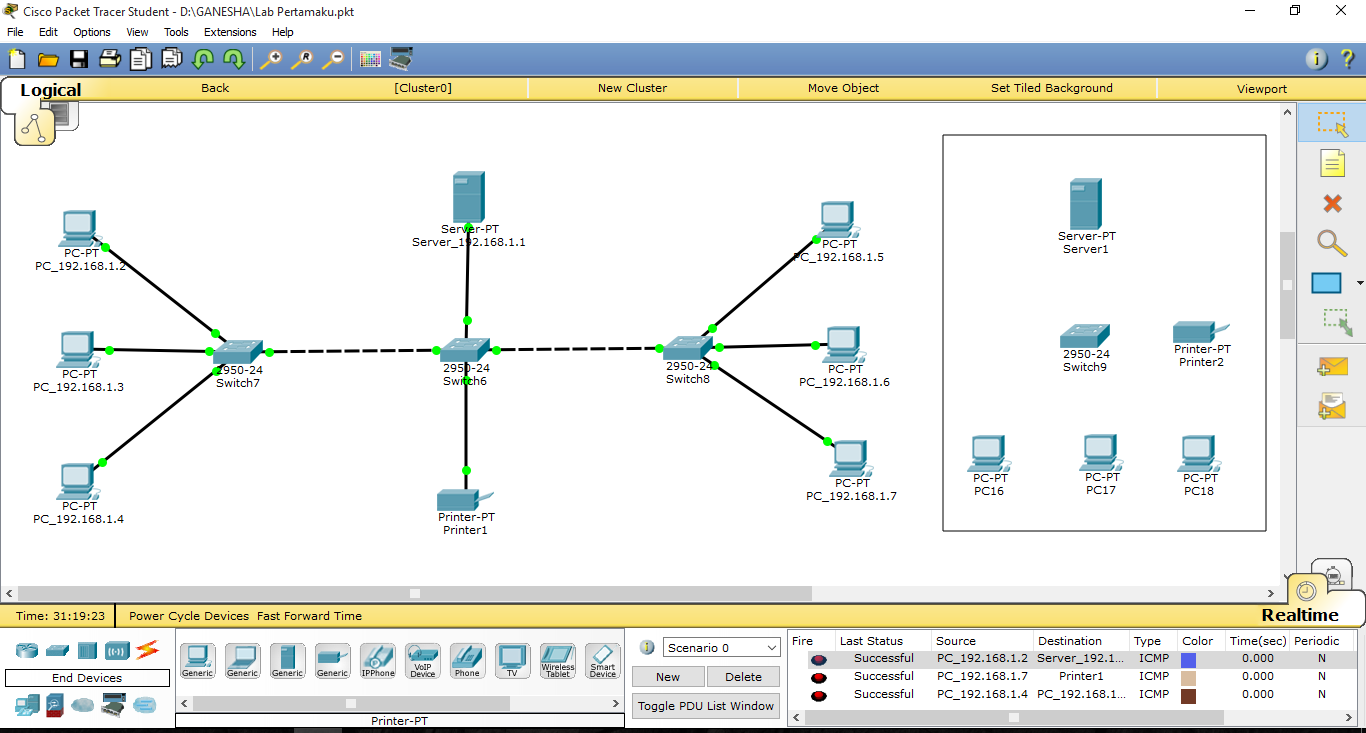 Cisco Packet Tracer - Client Server - Qualov