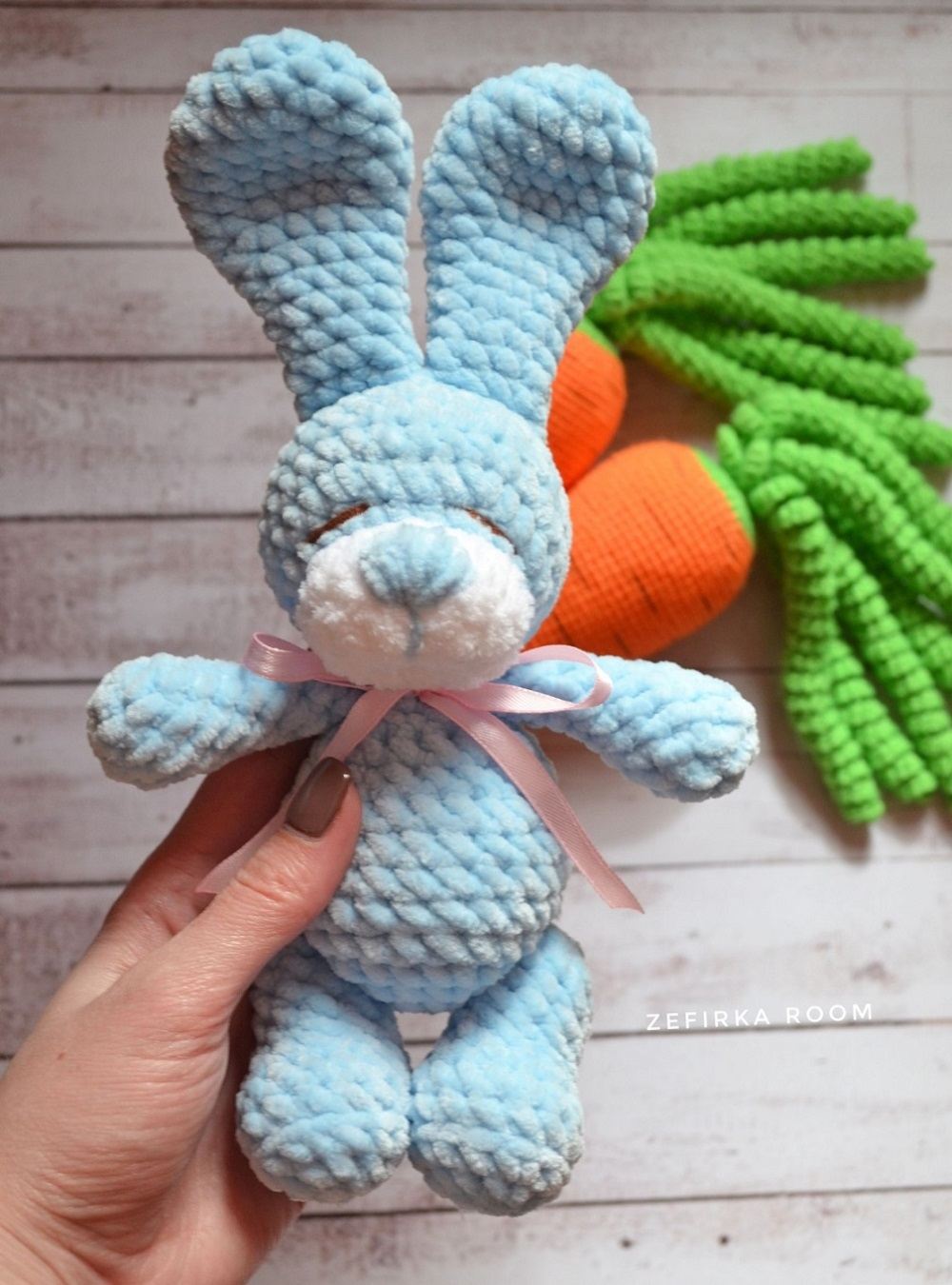 Crochet plush bunny amigurumi