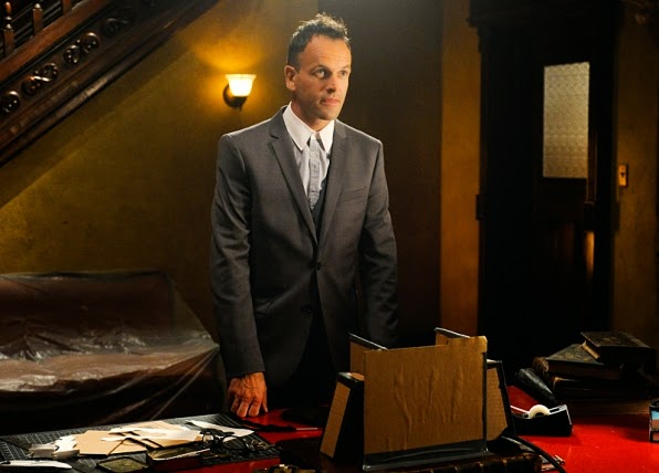 Jonny Lee Miller as Sherlock Holmes in CBS Elementary Season 3 Episode 1 Enough Nemesis To Go Around