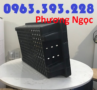 Sóng cá HS002, sọt nhựa đựng hải sản, sóng hở HS002, sọt đựng cá