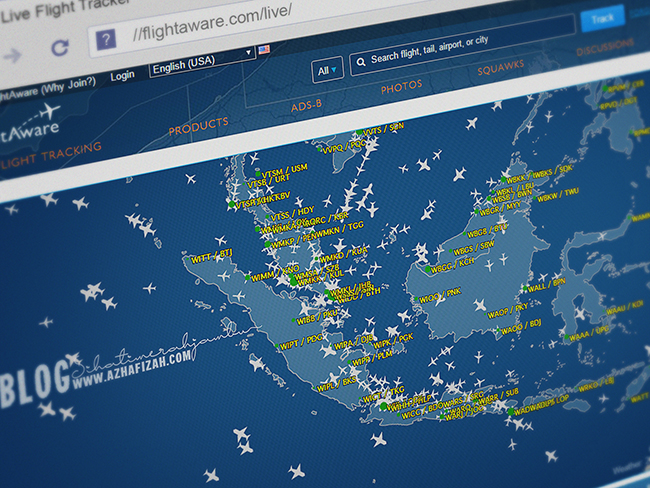 Applikasi Flight Tracker http://www.azhafizah.com/