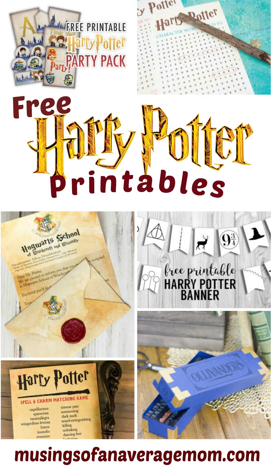 Musings Of An Average Mom Harry Potter Printables