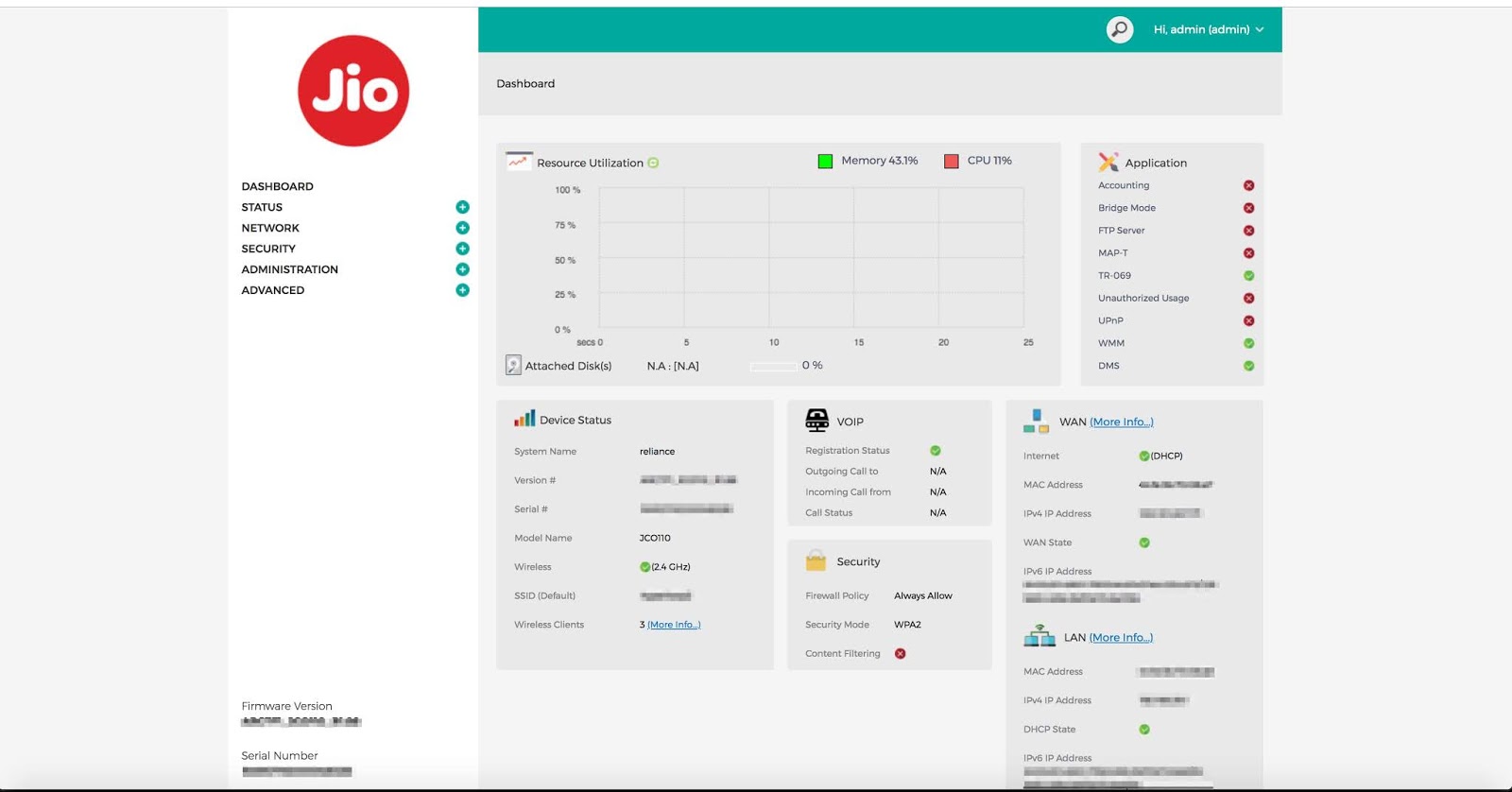 How to change Wifi SSID and Password of Jio GigaFiber ONT (Router)