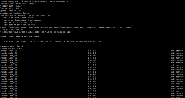 How to install specific Kubernetes version in Centos