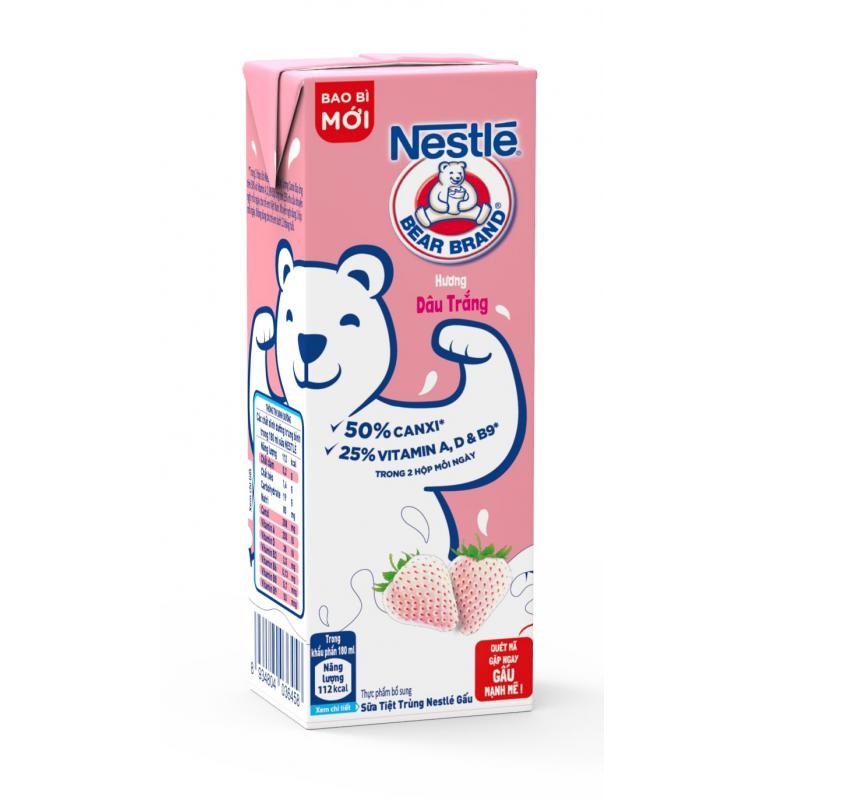 Sữa Nestlé Gấu Uống Liền Hương Dâu 180ml