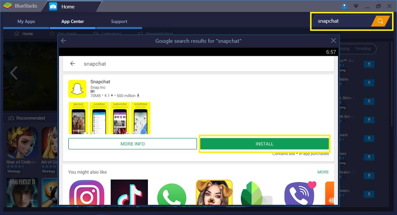 snapchat for pc download windows 10