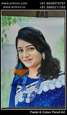 Top Best Professional Colour Pencil Pastel Water Colour Portrait Painting Artist in Hyderabad Telangana INDIA