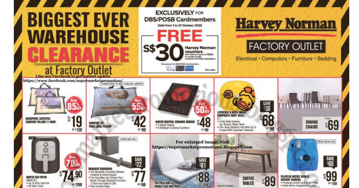 Harvey Norman Warehouse Clearance Sale 01 04 October 2020
