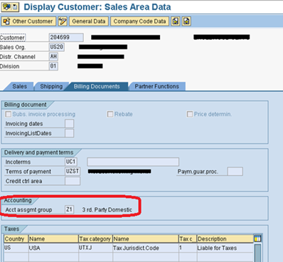 account assignment group in sap sd