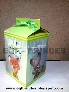 Caixinha Milk Zootopia, Lembrancinha Zootopia, Brinde Zootopia, Tema Zootopia, Festa Zootopia