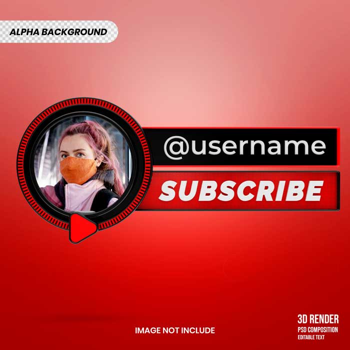 Youtube Live Stream Banner 3D Render Youtube Live Stream Banner 3D Render