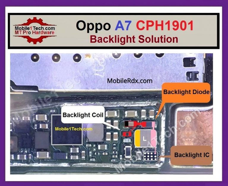 Oppo A7 CPH1901 Mất đèn màn hình
