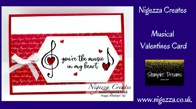 Nigezza Creates with Stampin' Up! for Stampin' Dreams February Blog Hop: Valentines & Music From The Heart
