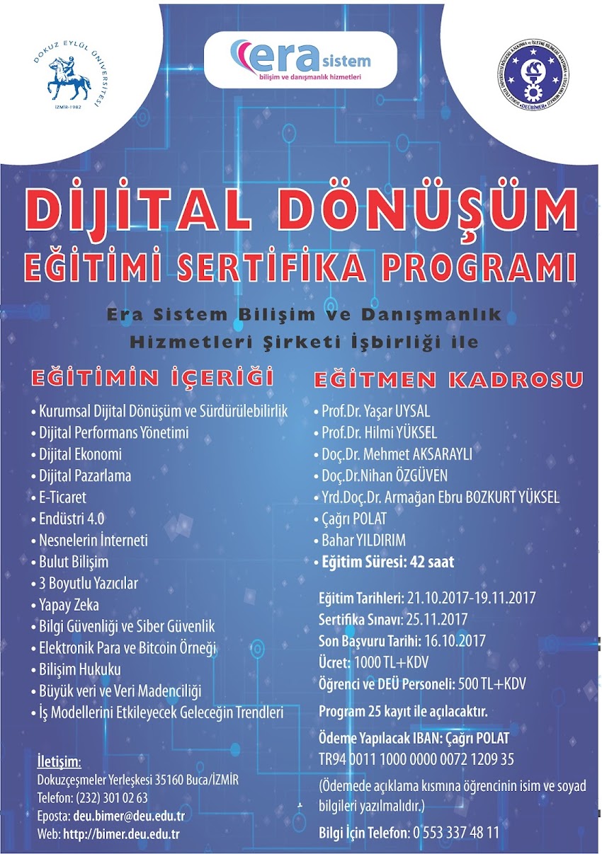 Dijital Dönüşüm Eğitimi Sertifika Programı Duyurusu
