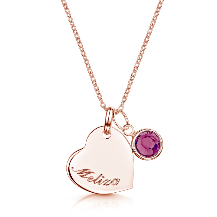 rose heart necklace