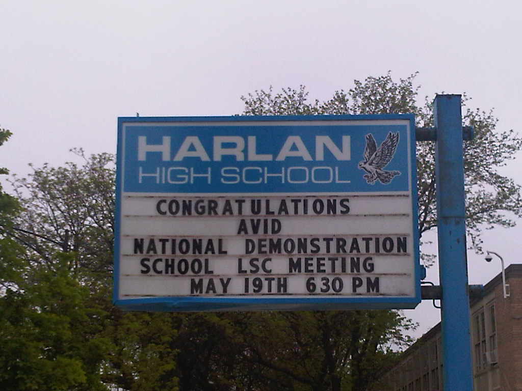 The Sixth Ward Harlan High School LSC tomorrow night...