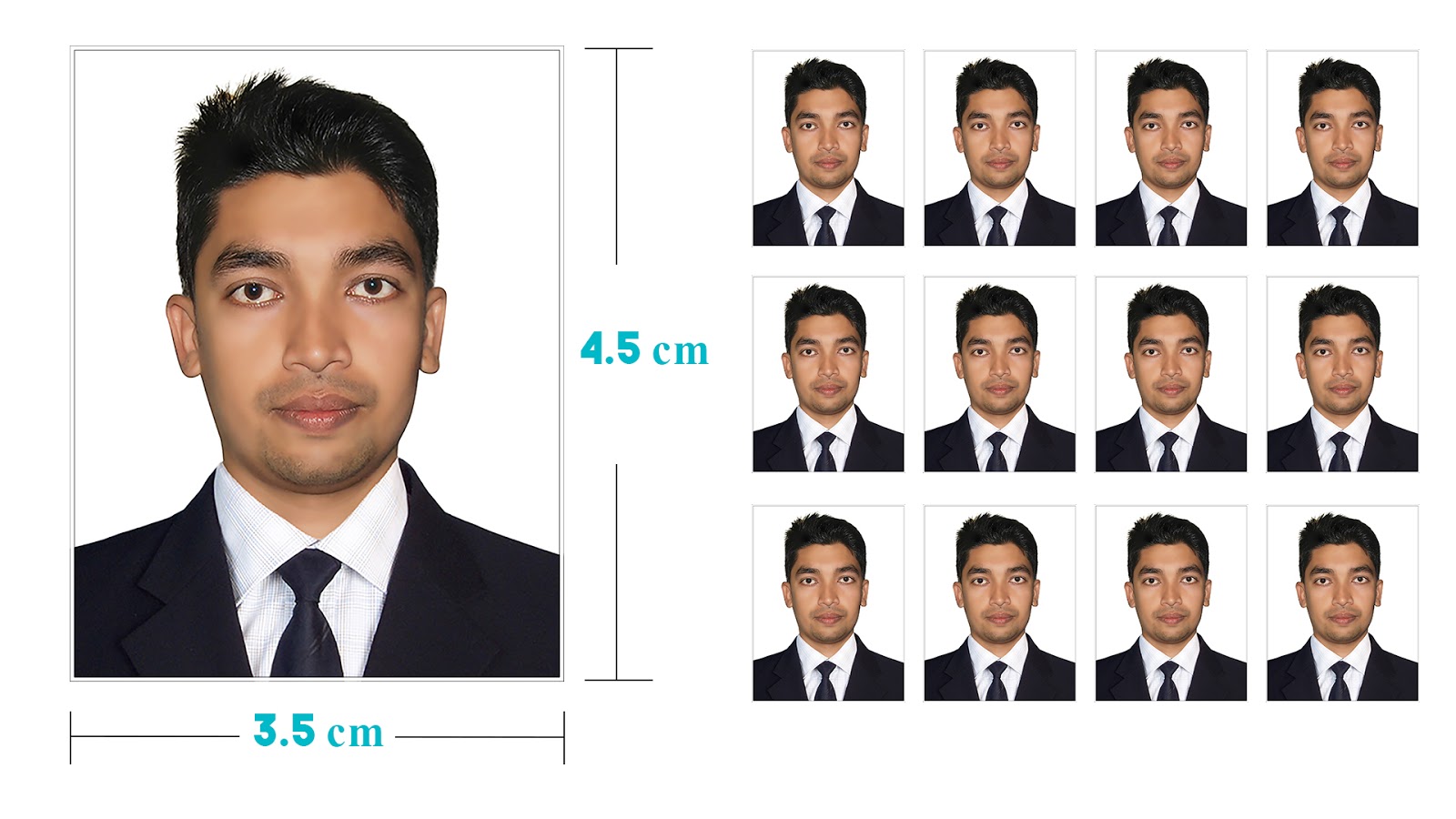 Actual Size Of A Passport Photo And How To Crop The Passport Size Photo ...