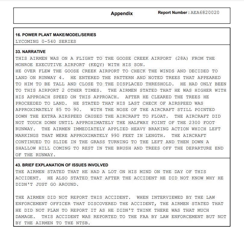 Kathryn's Report Runway Excursion Piper PA28235, N33JM; accident occurred July 28, 2020 at