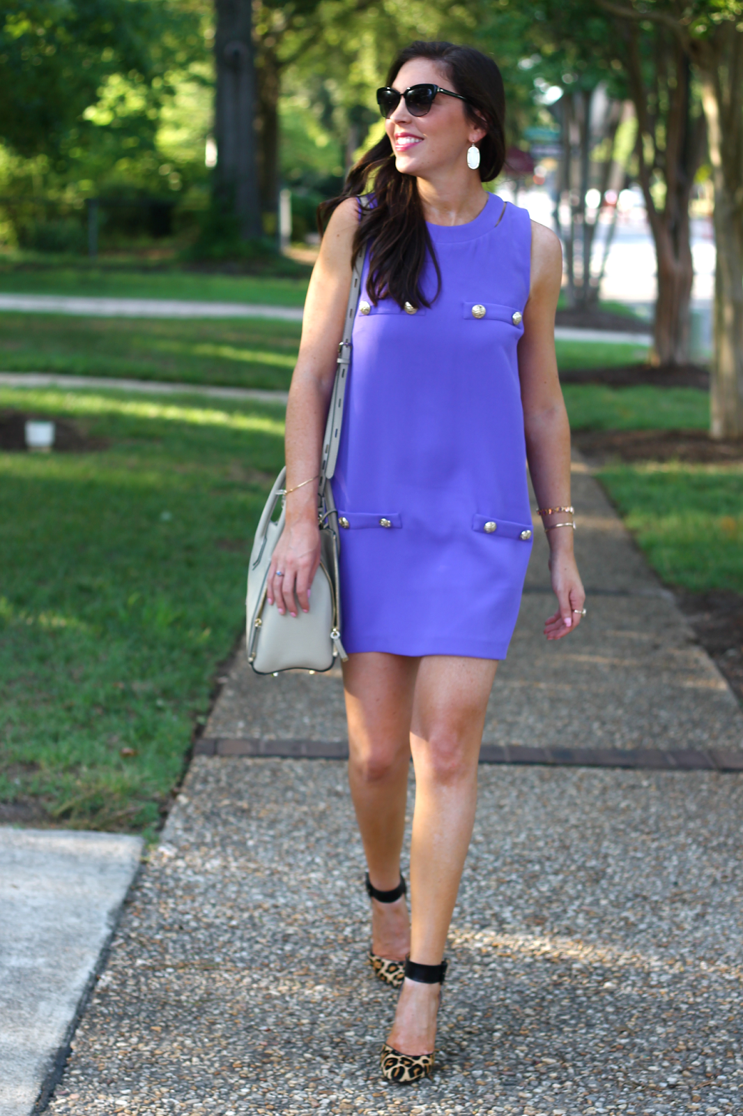 Purple Shift Dress - Pretty in the Pines, New York City Lifestyle Blog