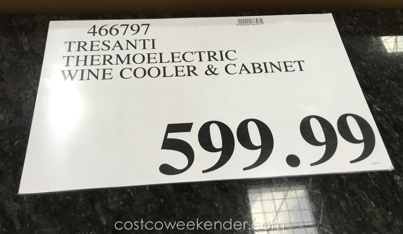Tresanti Thermoelectric Wine Cooler Cabinet Costco Weekender