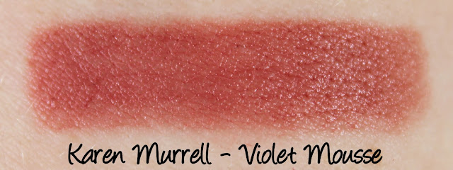 Karen Murrell - Violet Mousse Lipstick Swatches & Review