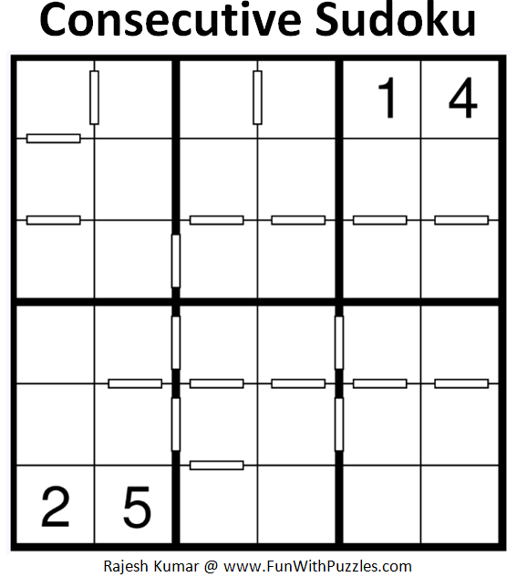 Consecutive Sudoku (Mini Sudoku Series #68)