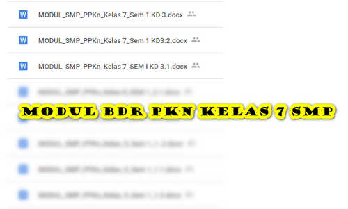 Modul Bdr Pkn Kelas 7 Smp Mts Semester 1 Untuk Daring Dan Luring Administrasi Paud