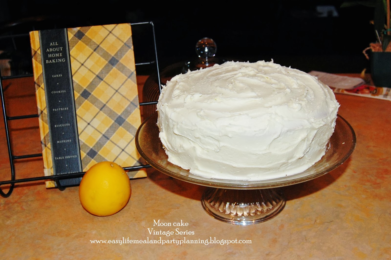 Easy Life Meal and Party Planning White Moon Cake The Vintage Recipe