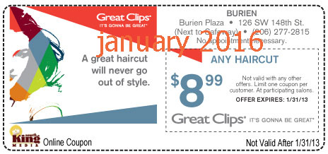 Free Printable Coupons: Great Clips Coupons