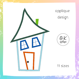 House applique design - 11 sizes