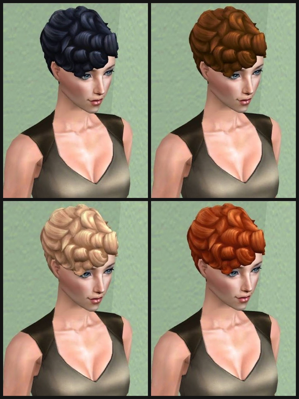 sims 4 curly bun sims 4 curly bun