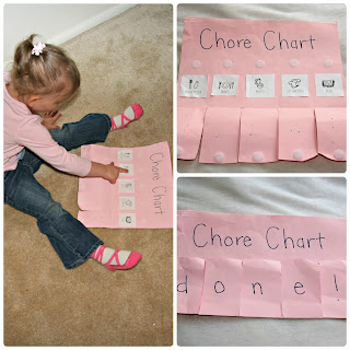 DIY toddler chore chart idea