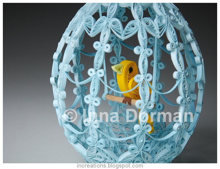Inna's Creations Birdcage Easter Egg Quilling