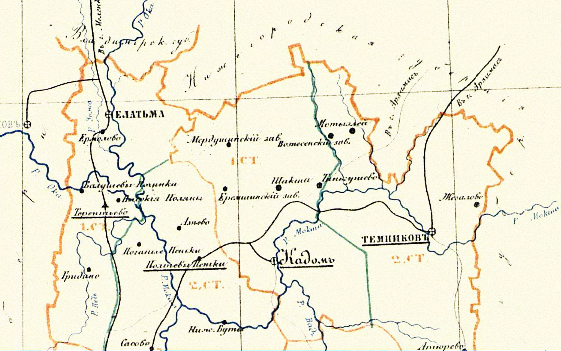 схема реки цна. река цна на карте. куда течет река цна в тамбове. река цна приток мокши. исток реки мокша.