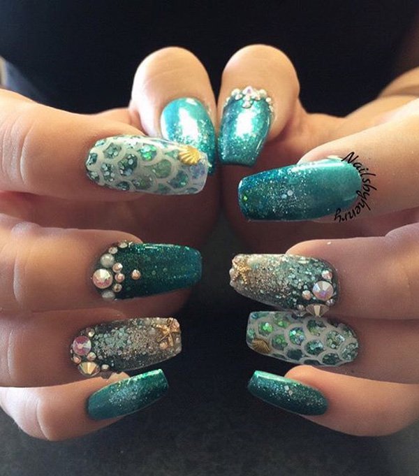 40+ Amazing Ocean Nail Art Ideas