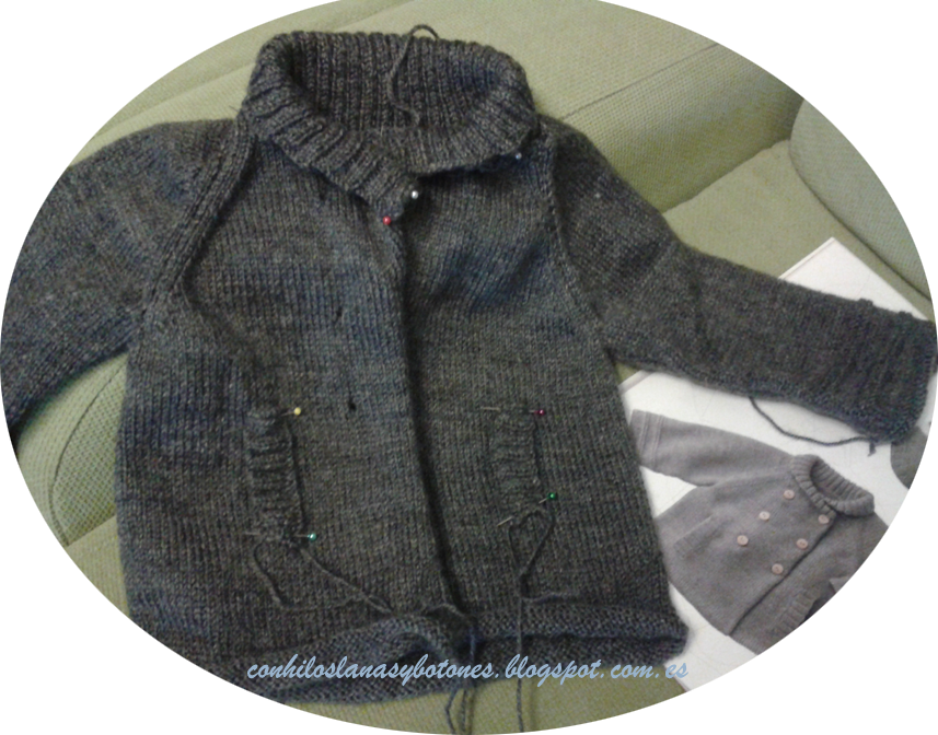 Con hilos, lanas y botones: abrigo de punto para bebé