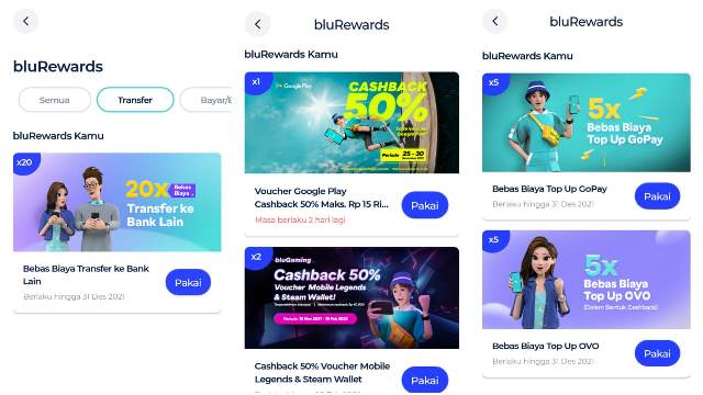 bluRewards Aplikasi Keuangan Terbaik