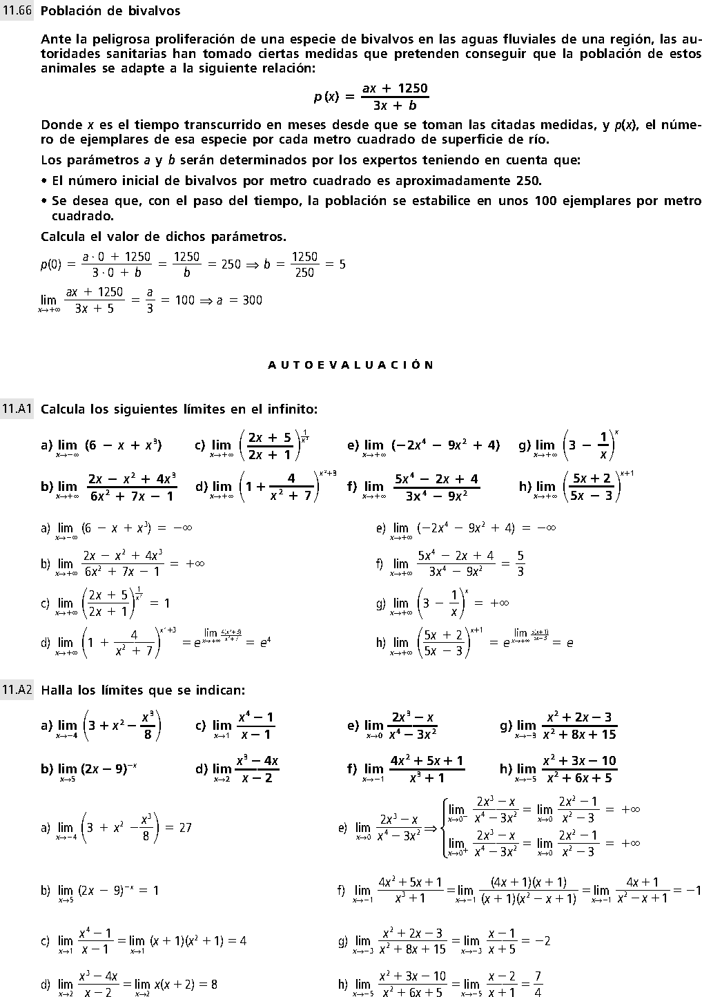 LIMITES PROBLEMAS RESUELTOS DE NIVEL BASICO