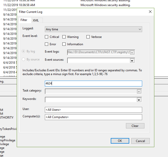 Stuff in Security Finding Interactive Logons Windows Event Logs