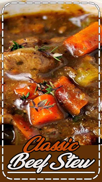 Here's a good classic stew with rich beef gravy that lets all of the flavors come through. This is the perfect hearty dish for a blustery winter day.