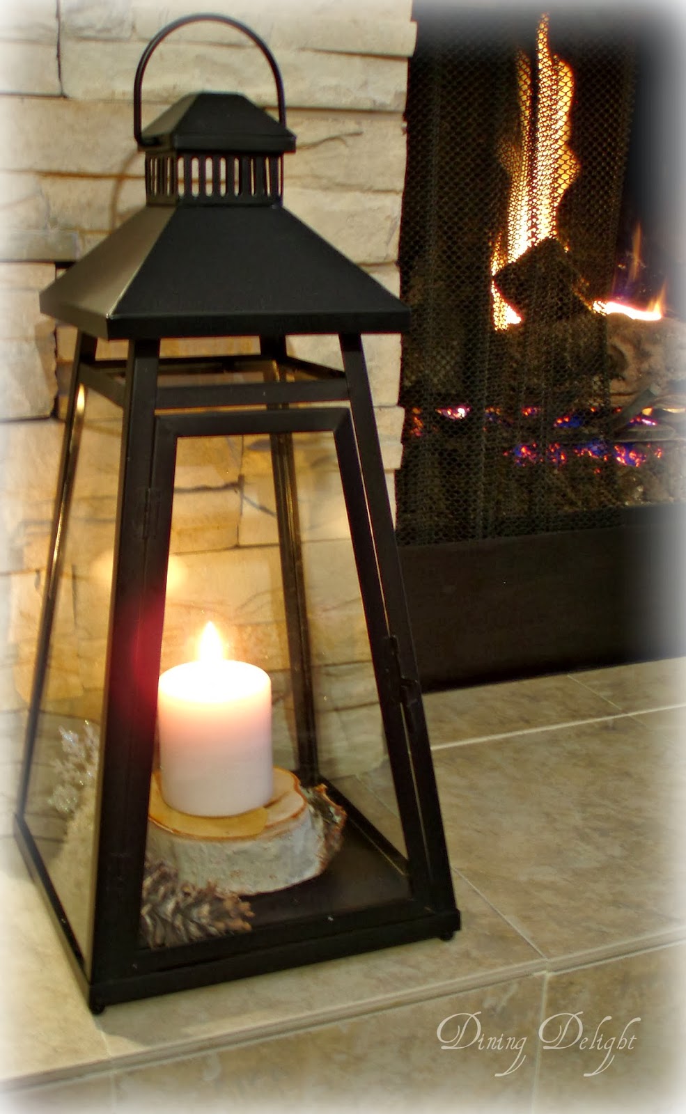 Dining Delight Winter Mantel