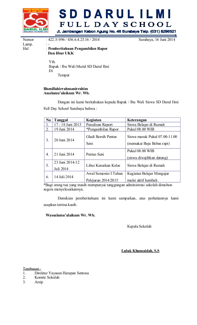 Contoh Surat Undangan Resmi Sekolah - RUANG-SIPIL