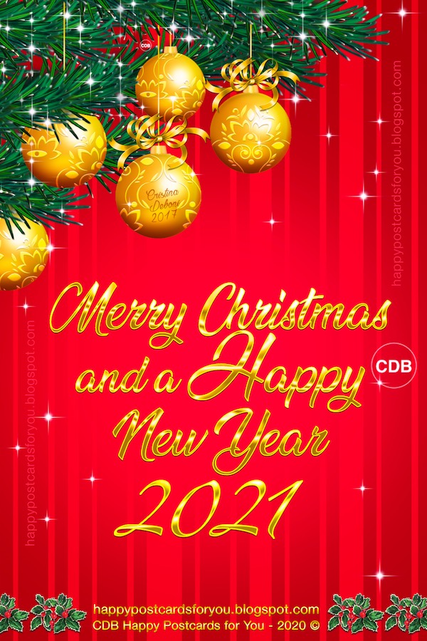 Christmas new year 2021 greeting cards size a6 or a5 CDB Happy Postcards for You: Greeting card ๐ซ๐ MERRY CHRISTMAS and a HAPPY NEW YEAR 2021. With