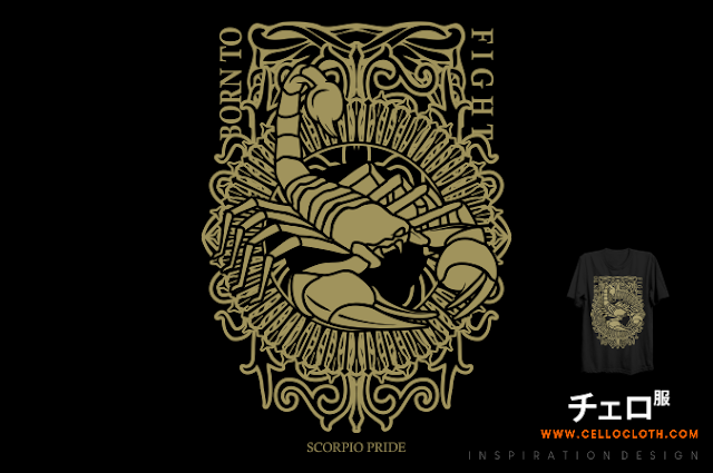 CONTOH DESAIN KAOS ZODIAK SCORPIO