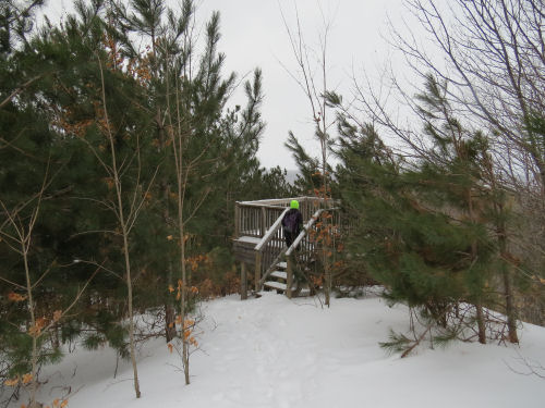 observation deck on the North Country Trail