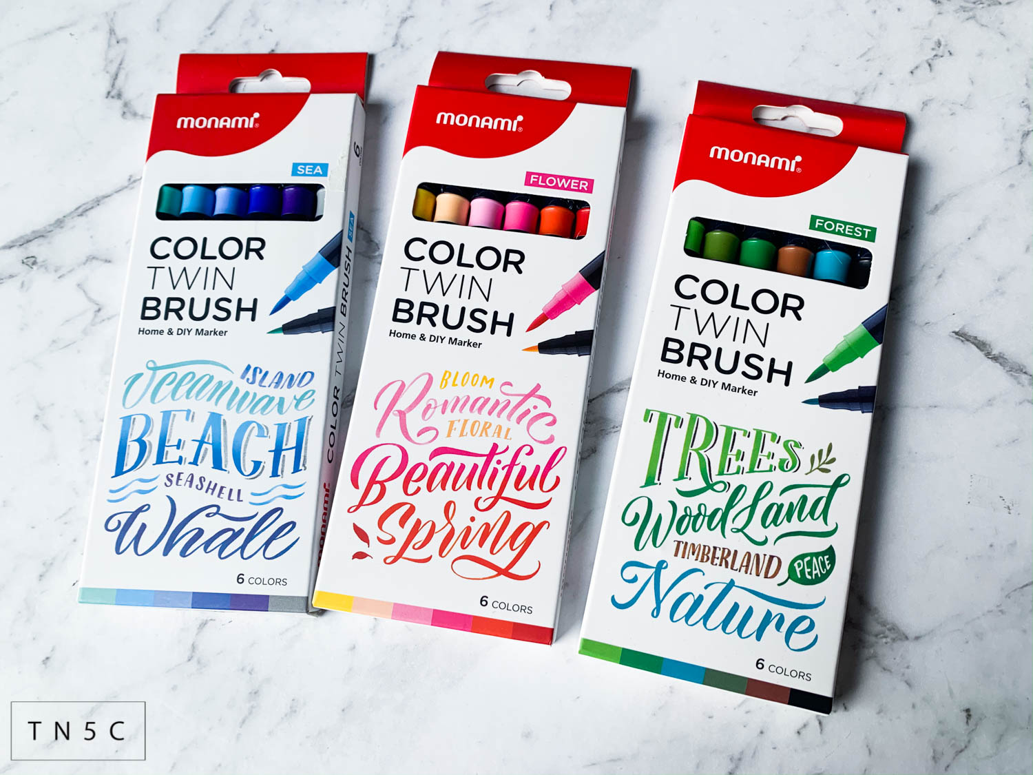 monami twin brush pen